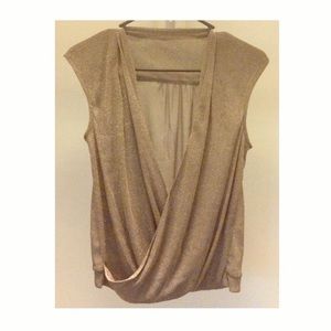 unique sheer bronze top